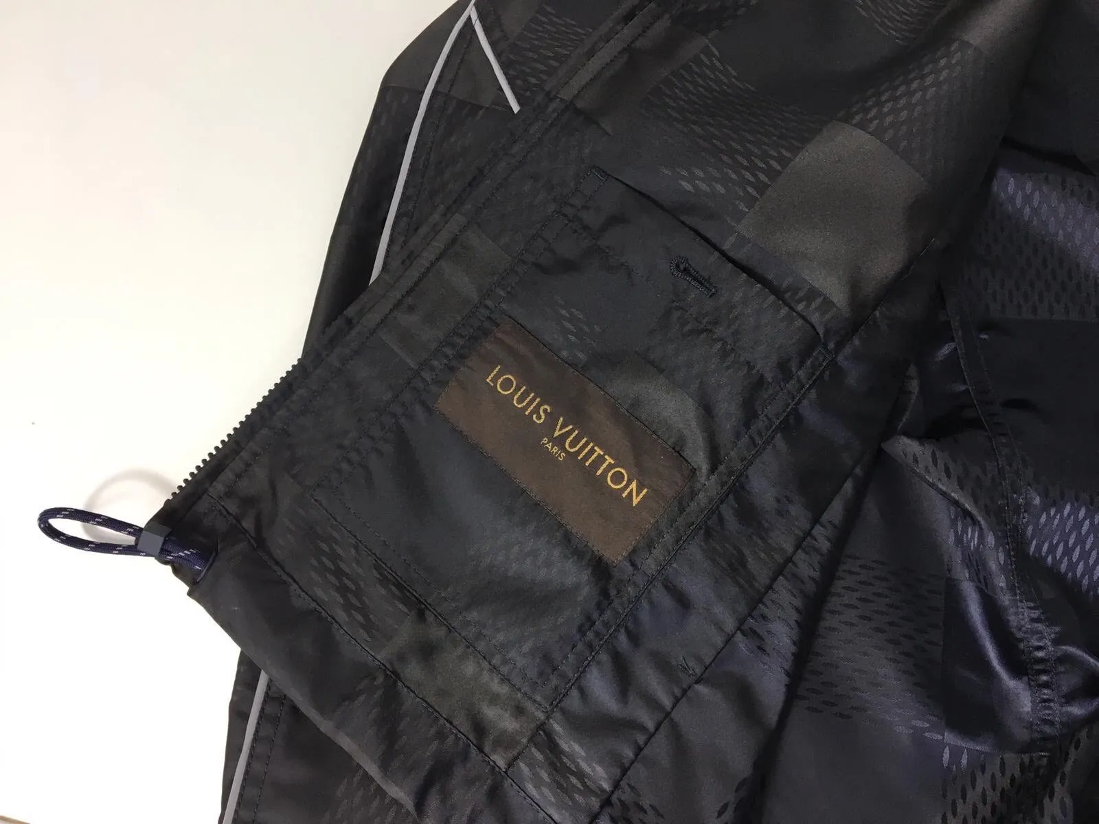Latitude Hooded Damier Windbreaker