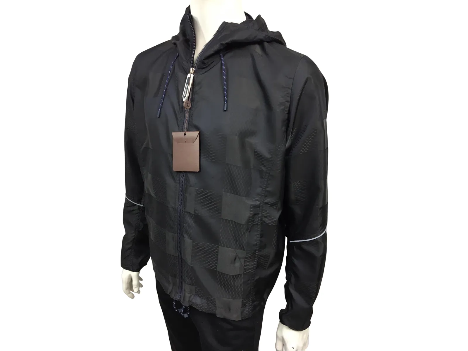 Latitude Hooded Damier Windbreaker