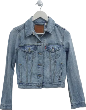 levis Blue Personalised 'rosie' Denim Jacket UK S
