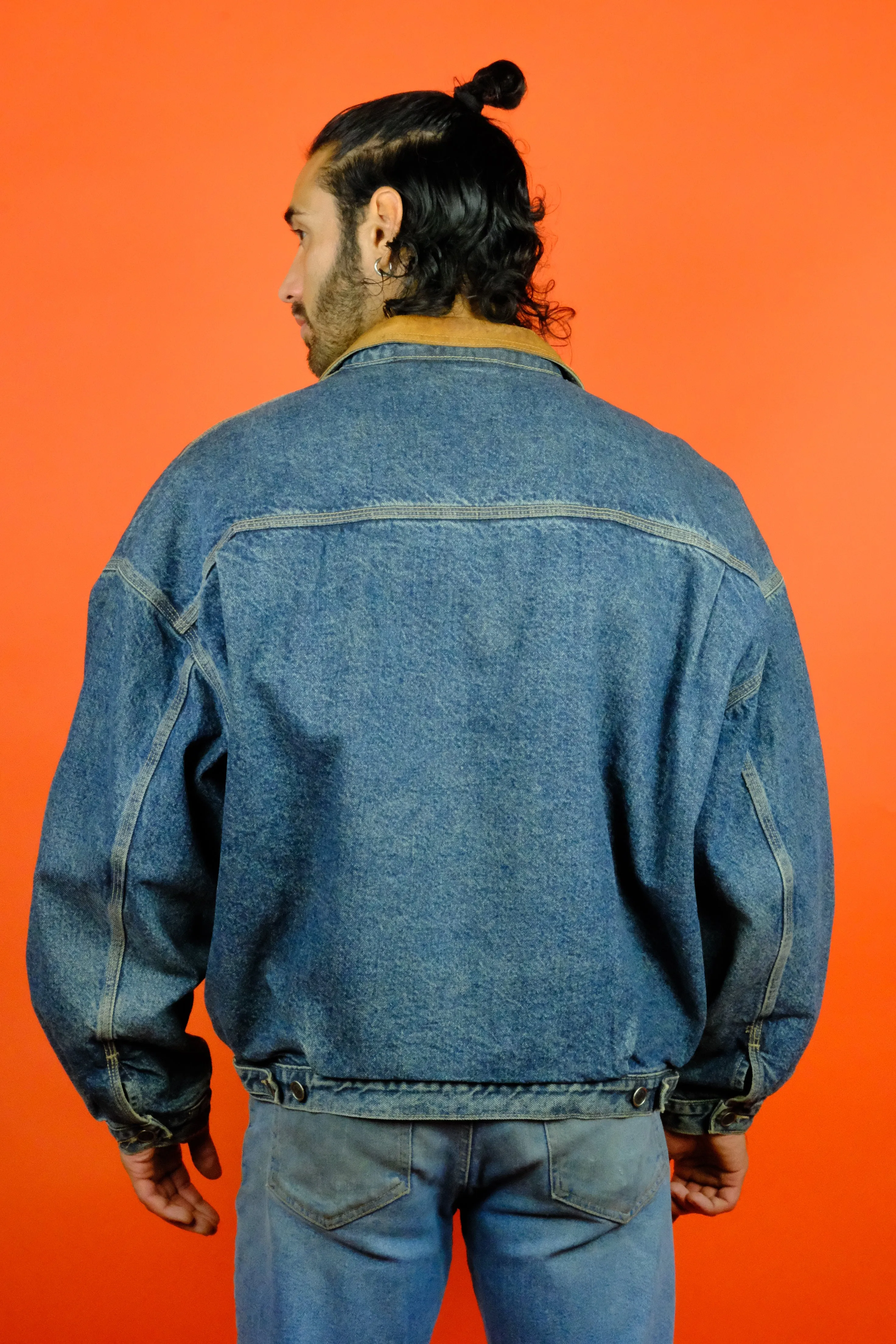 Levi's 'Silver Tab' Denim Trucker Jacket w/ Lining Leather Colar