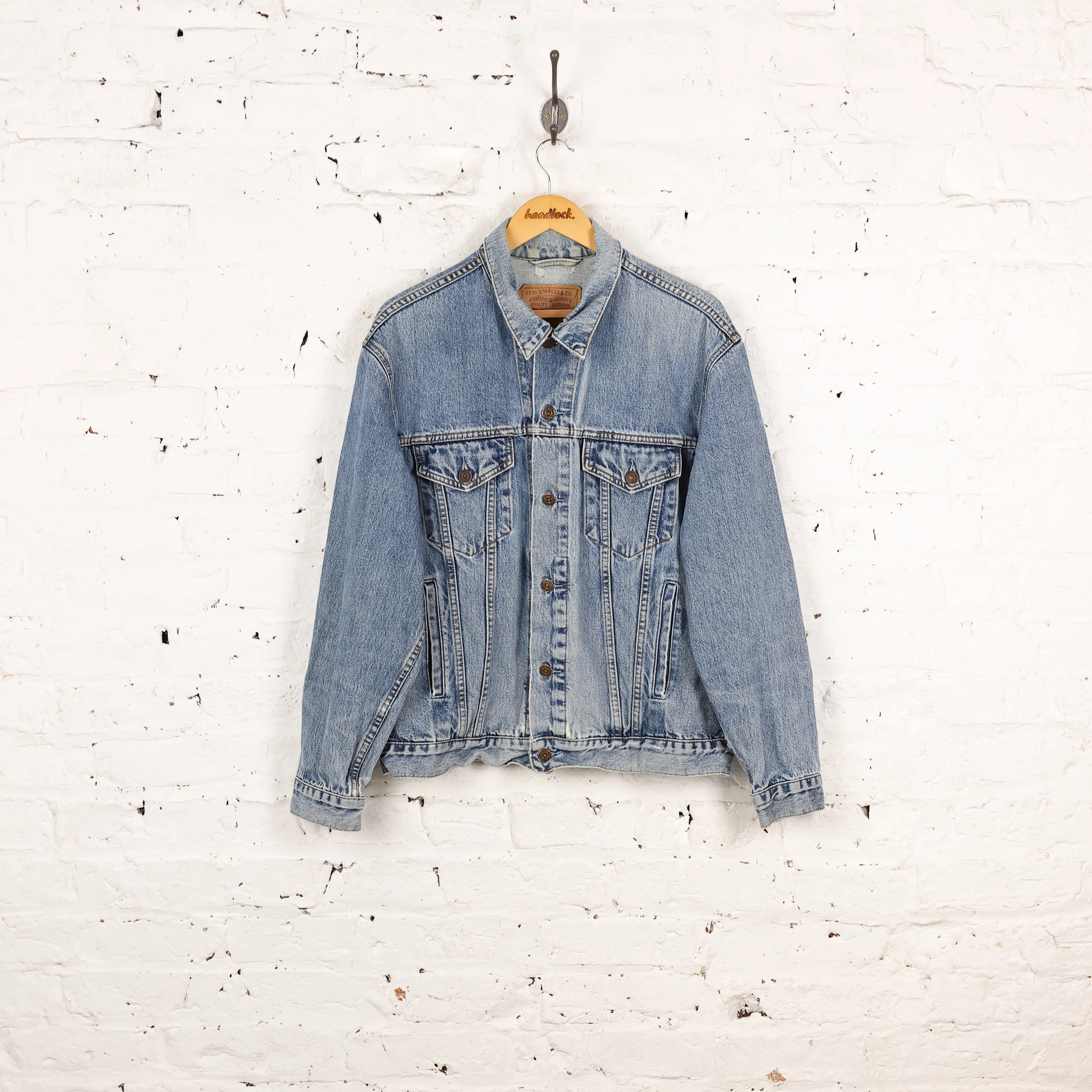 Levi's Worn Denim Jacket - Blue - L