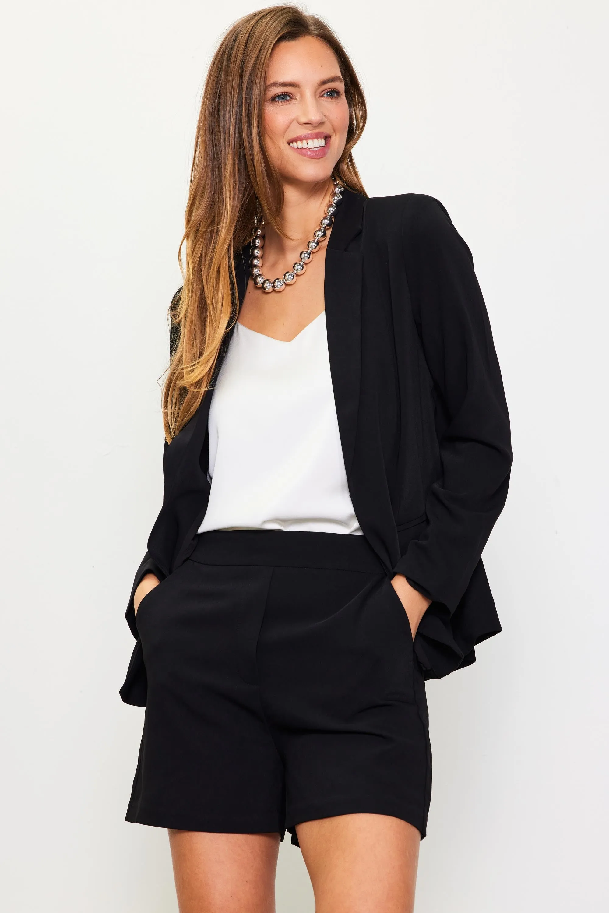 Long Sleeve Open Blazer Jacket
