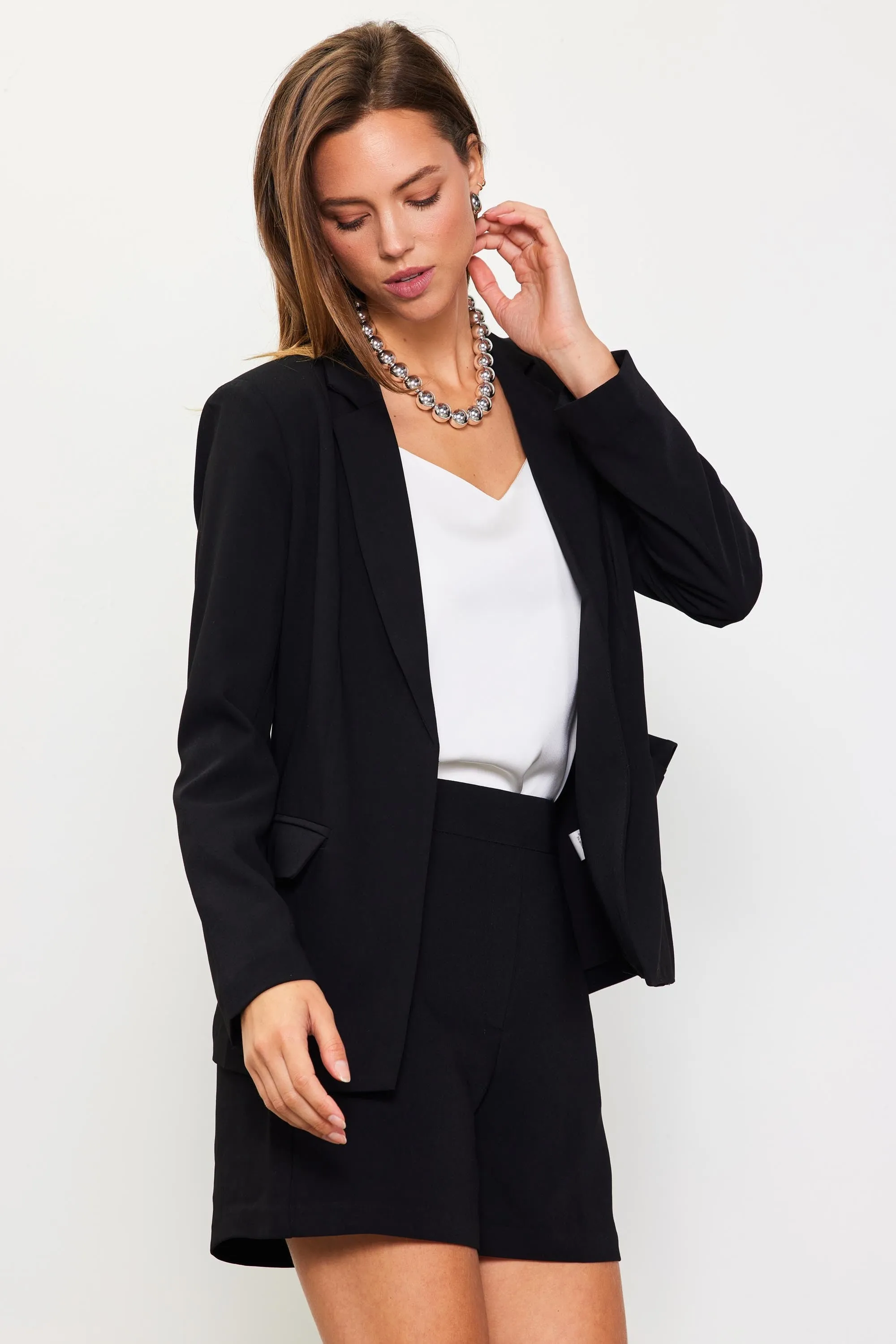 Long Sleeve Open Blazer Jacket