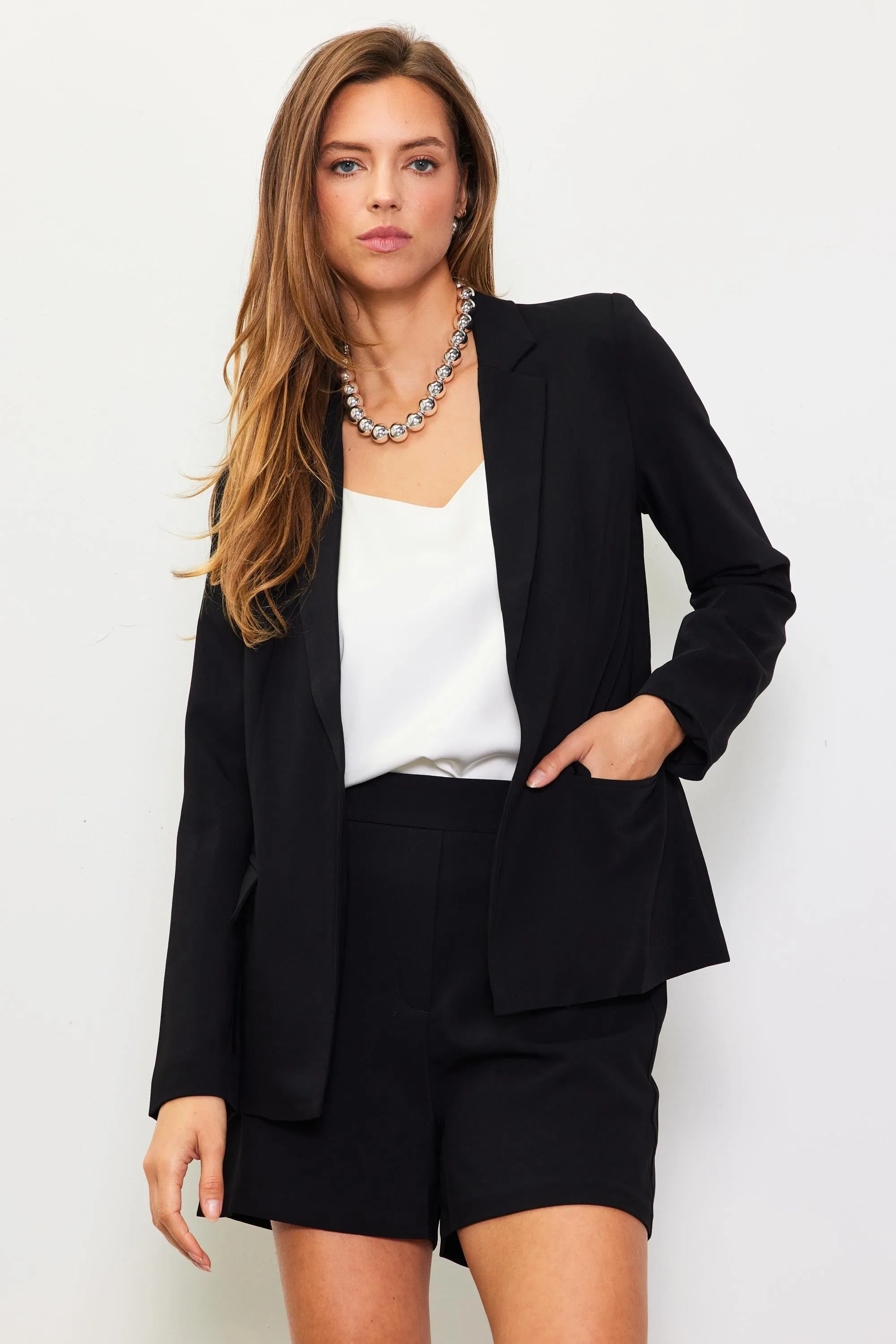 Long Sleeve Open Blazer Jacket