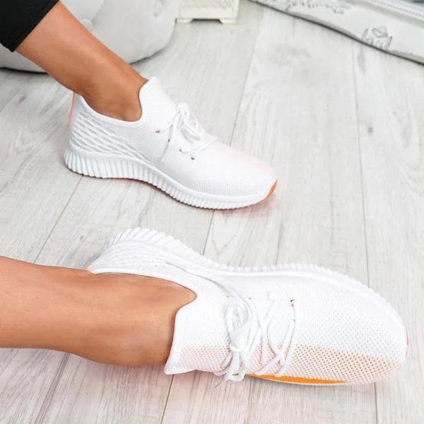 Lydiashoes Breathable Lightweight Lace-Up Sneakers