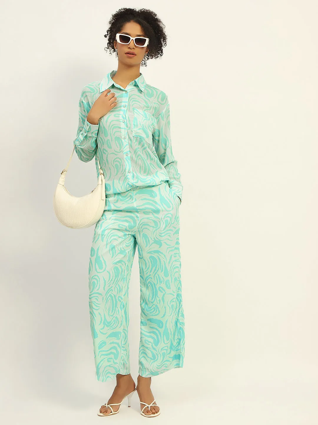Madame Printed Green Co-Ord Set