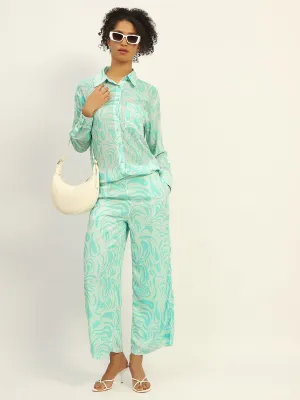Madame Printed Green Co-Ord Set