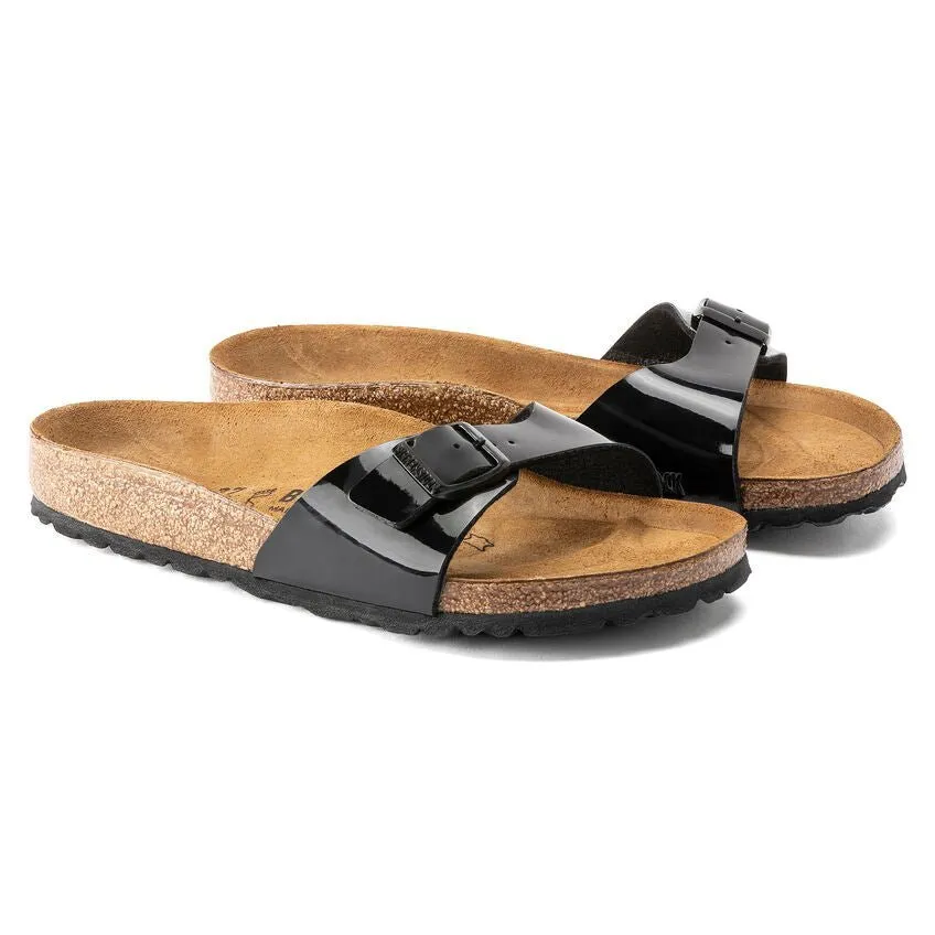 'Madrid BS' women's slide sandal - black patent