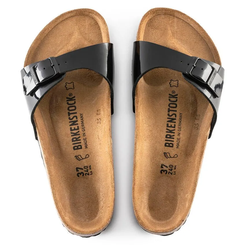 'Madrid BS' women's slide sandal - black patent