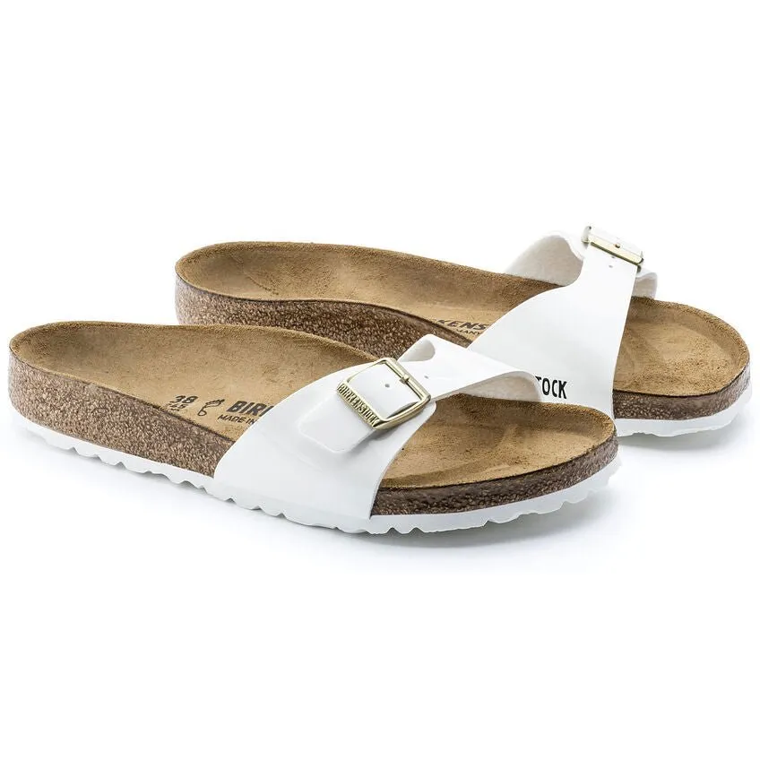 'Madrid BS' women's slide sandal - white patent