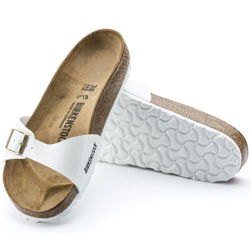 'Madrid BS' women's slide sandal - white patent
