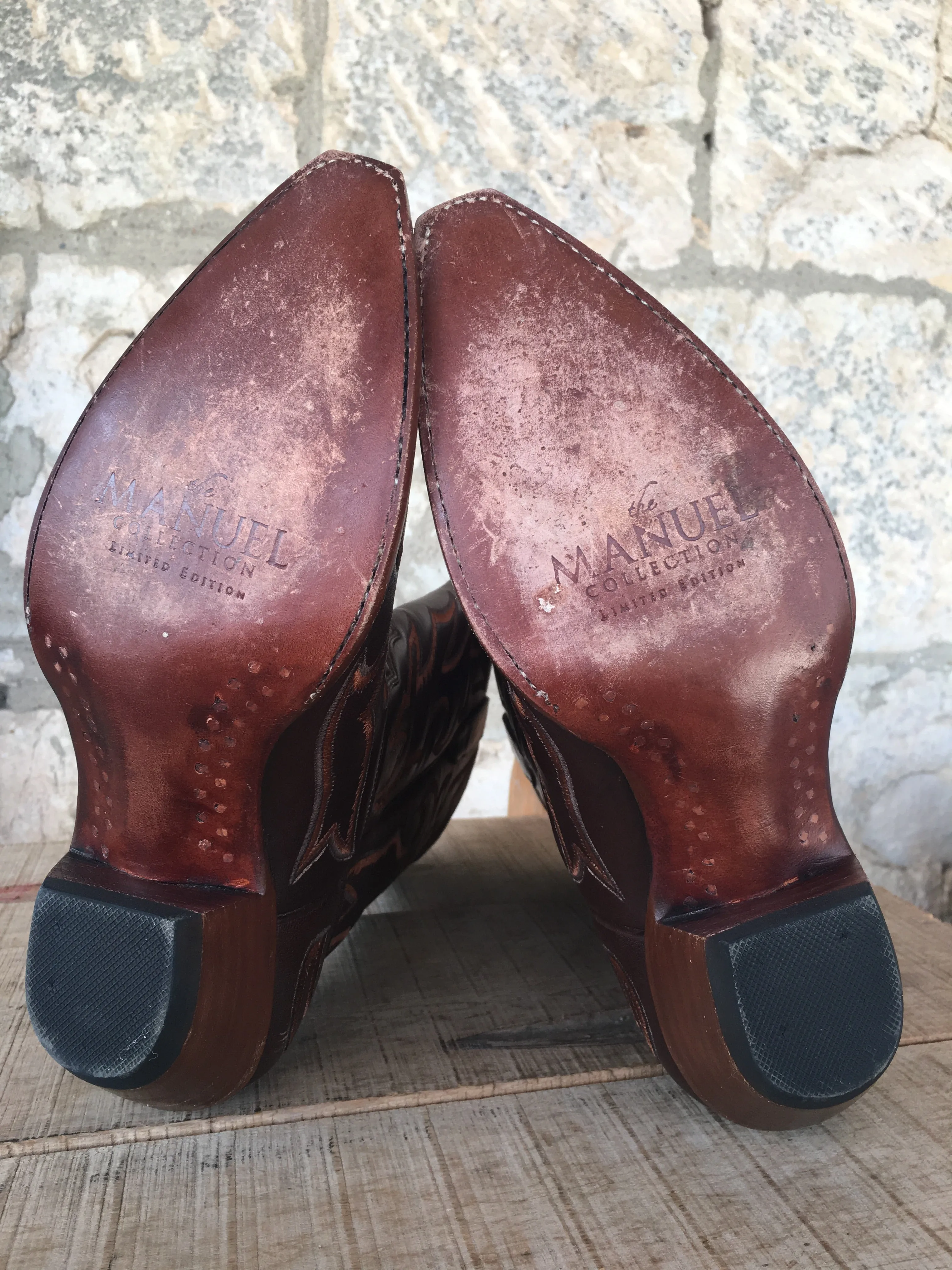Manuel 3/100 Brown Embroidered Boots 7