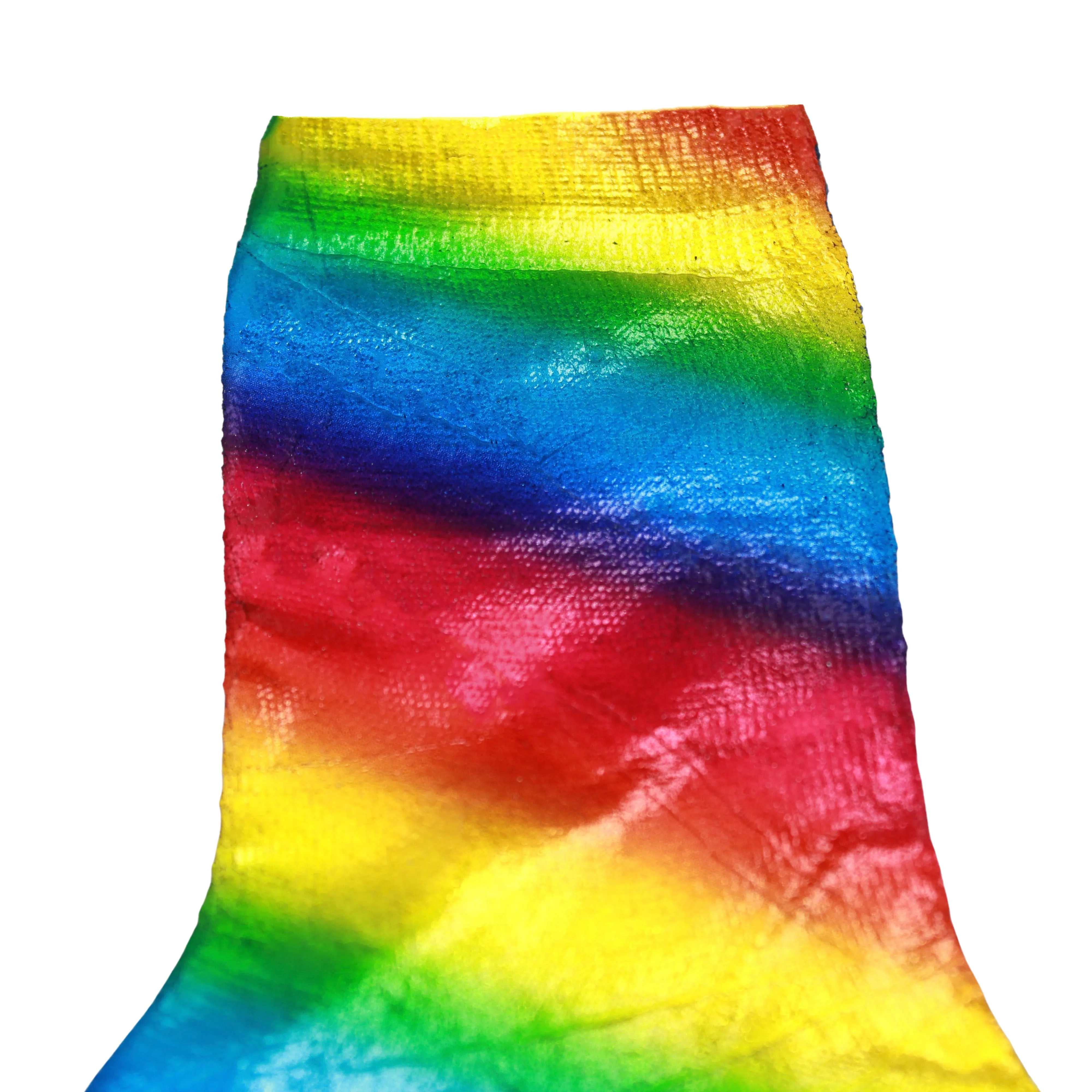 Maria La Rosa Laminated Sock Disco Rainbow