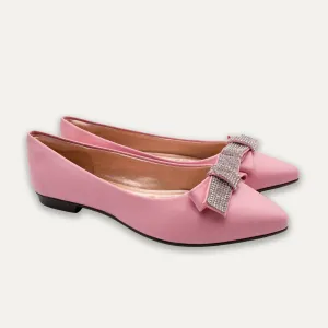 Mariana Crystal Ribbon Sweet Pointed Toe Flats