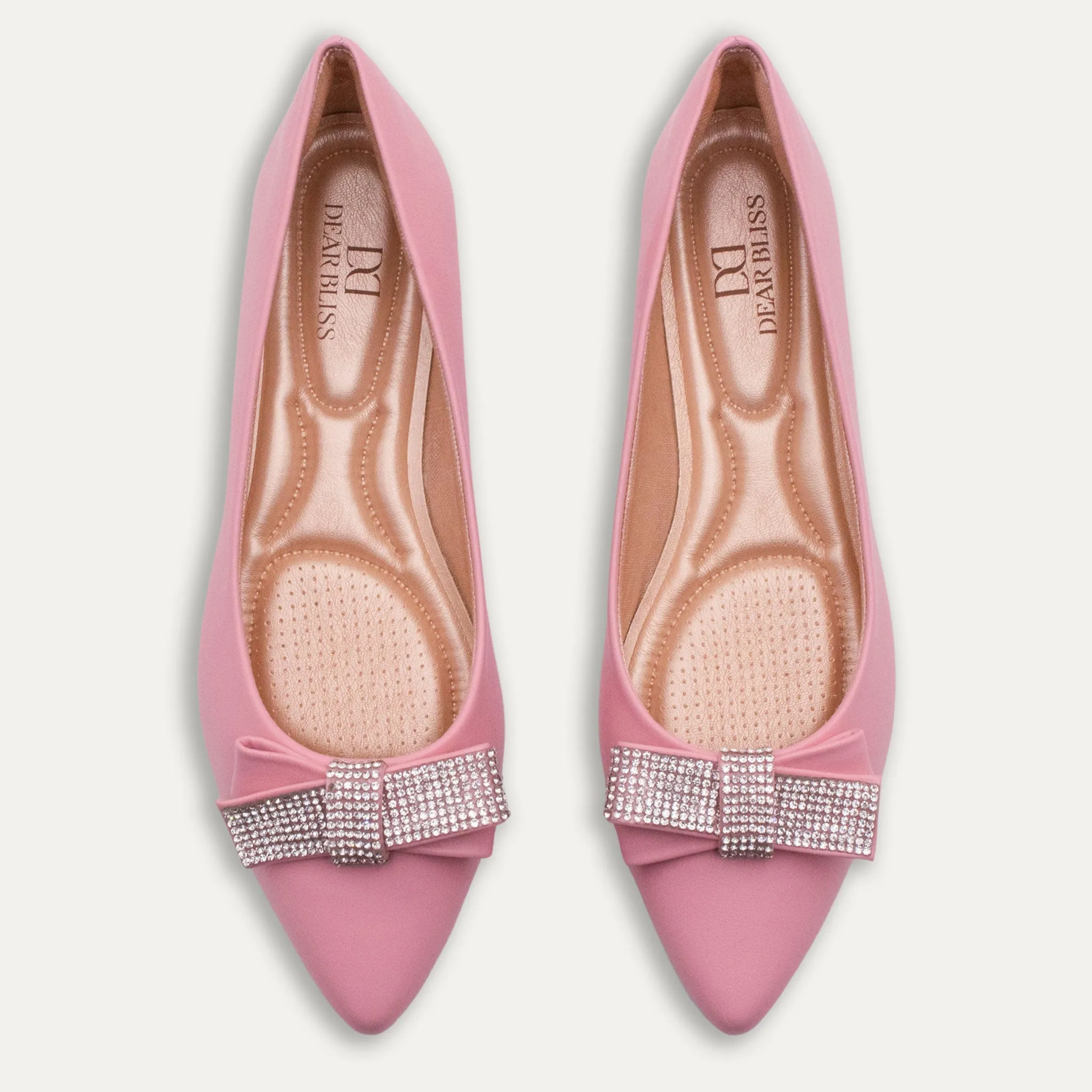 Mariana Crystal Ribbon Sweet Pointed Toe Flats