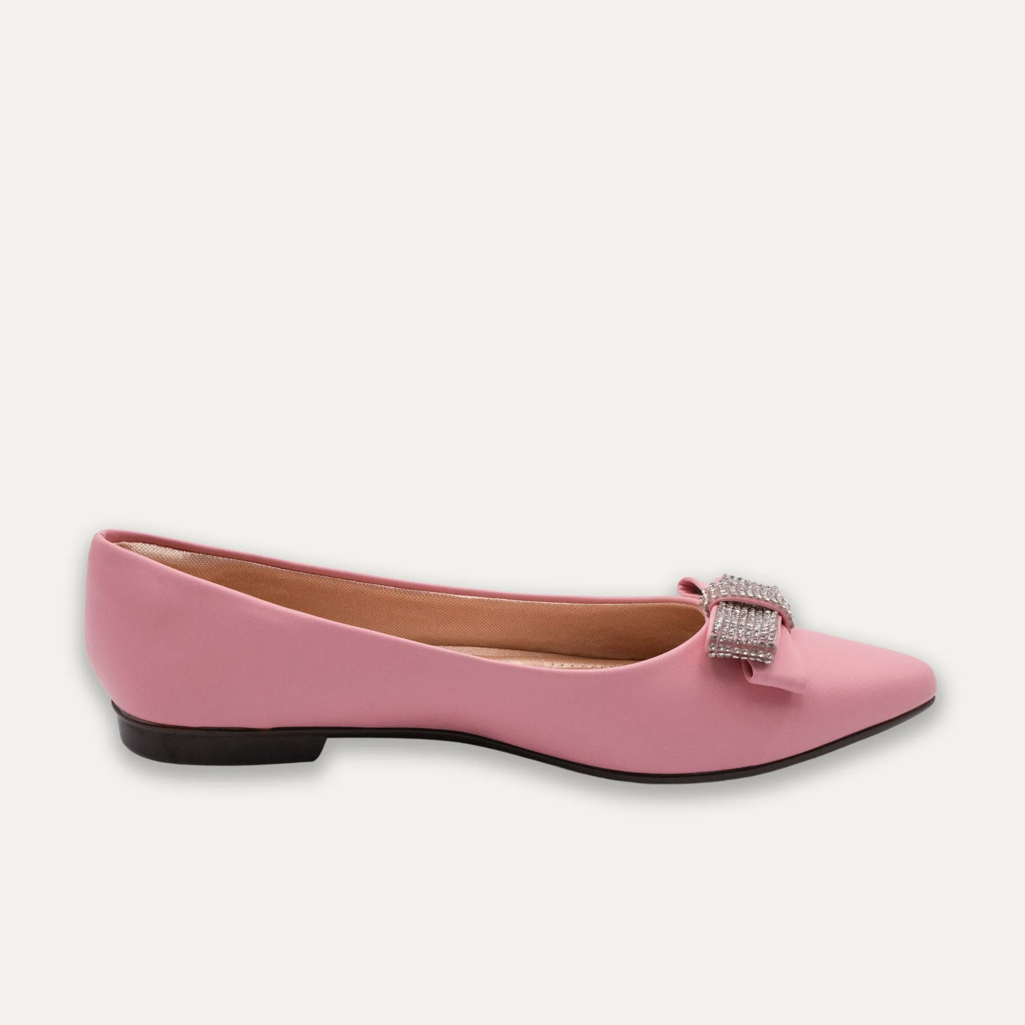 Mariana Crystal Ribbon Sweet Pointed Toe Flats