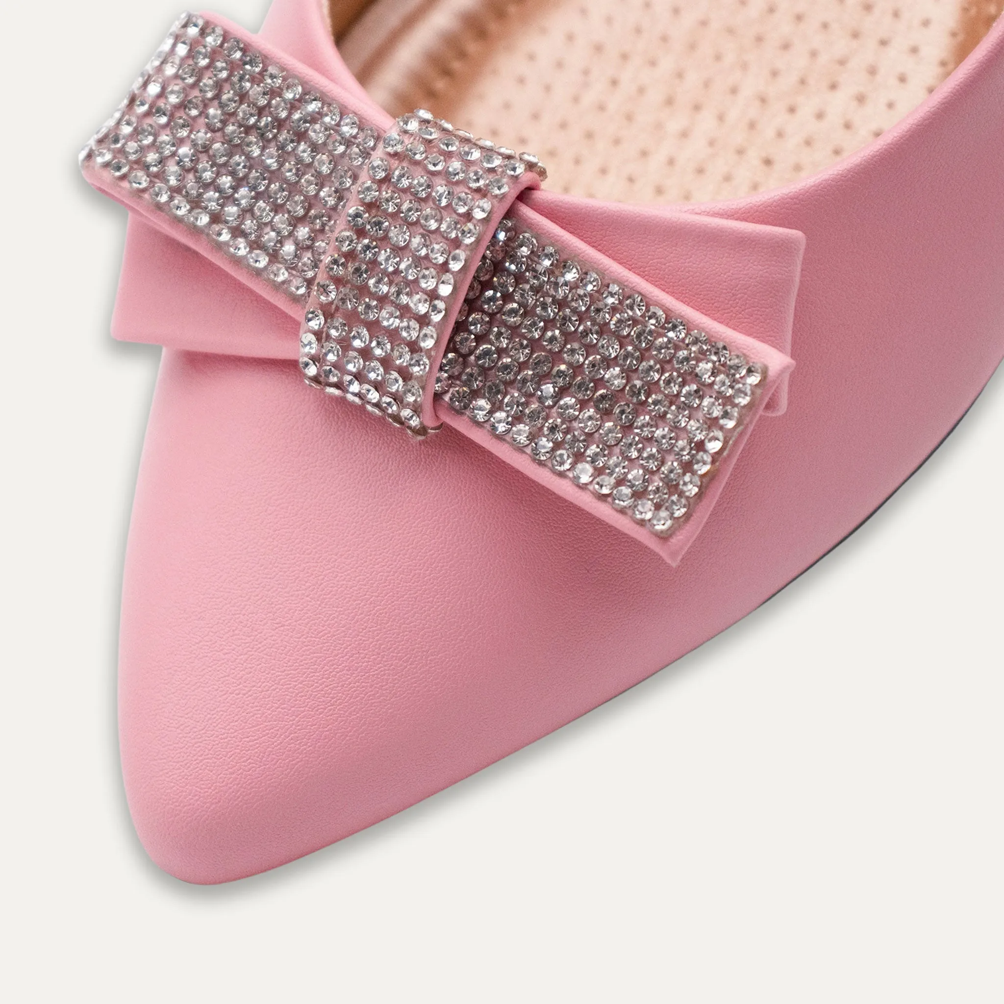 Mariana Crystal Ribbon Sweet Pointed Toe Flats