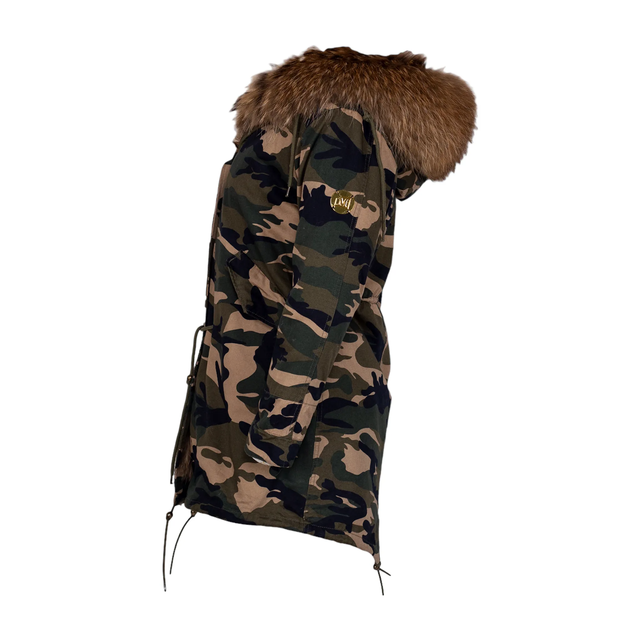 MDB Couture Women's Fur Lined Parka Coat