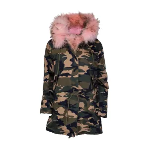 MDB Couture Women's Fur Lined Parka Coat