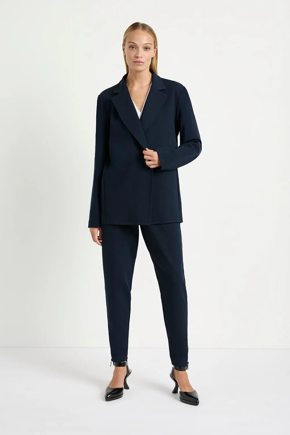 Mela Purdie Shaped Blazer in Beluga F095 4123