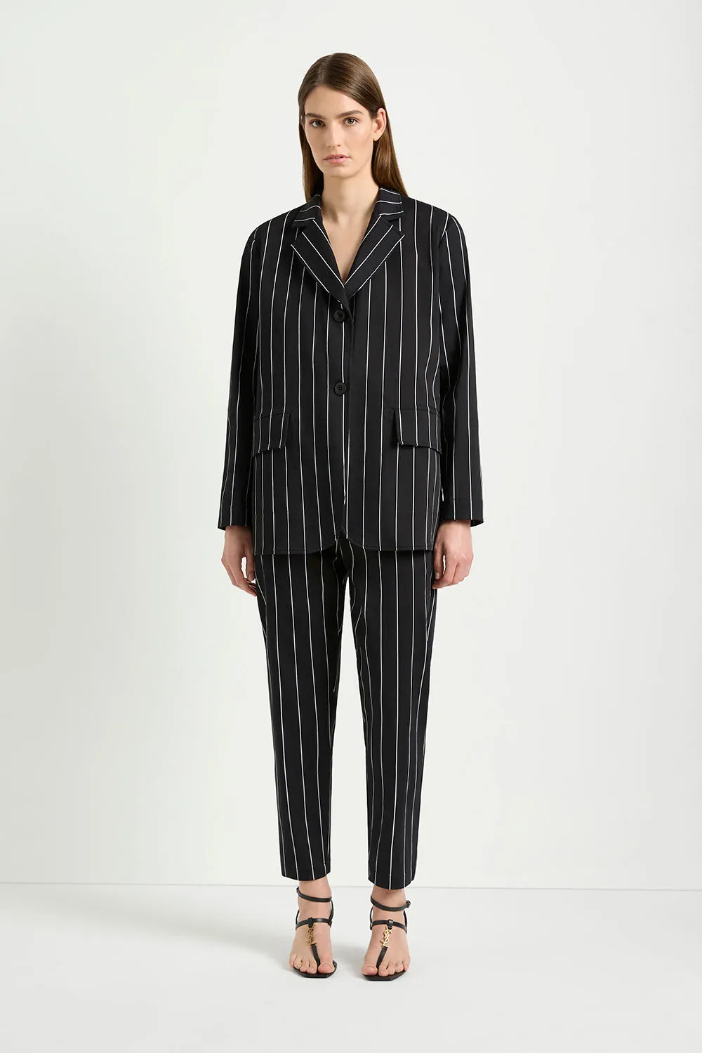 Mela Purdie Stretch Blazer in Black/White F727 4129