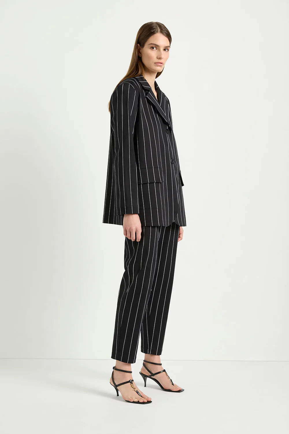 Mela Purdie Stretch Blazer in Black/White F727 4129