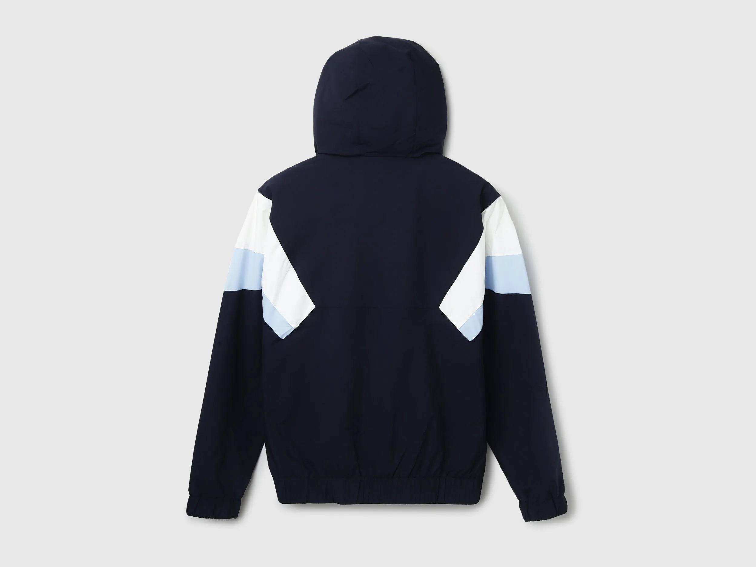 Men Colorblock Hooded Jacket