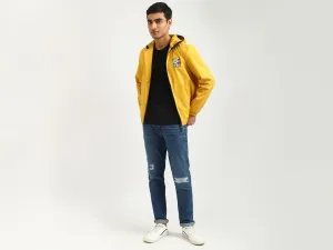 Men Solid Hooded Jacket