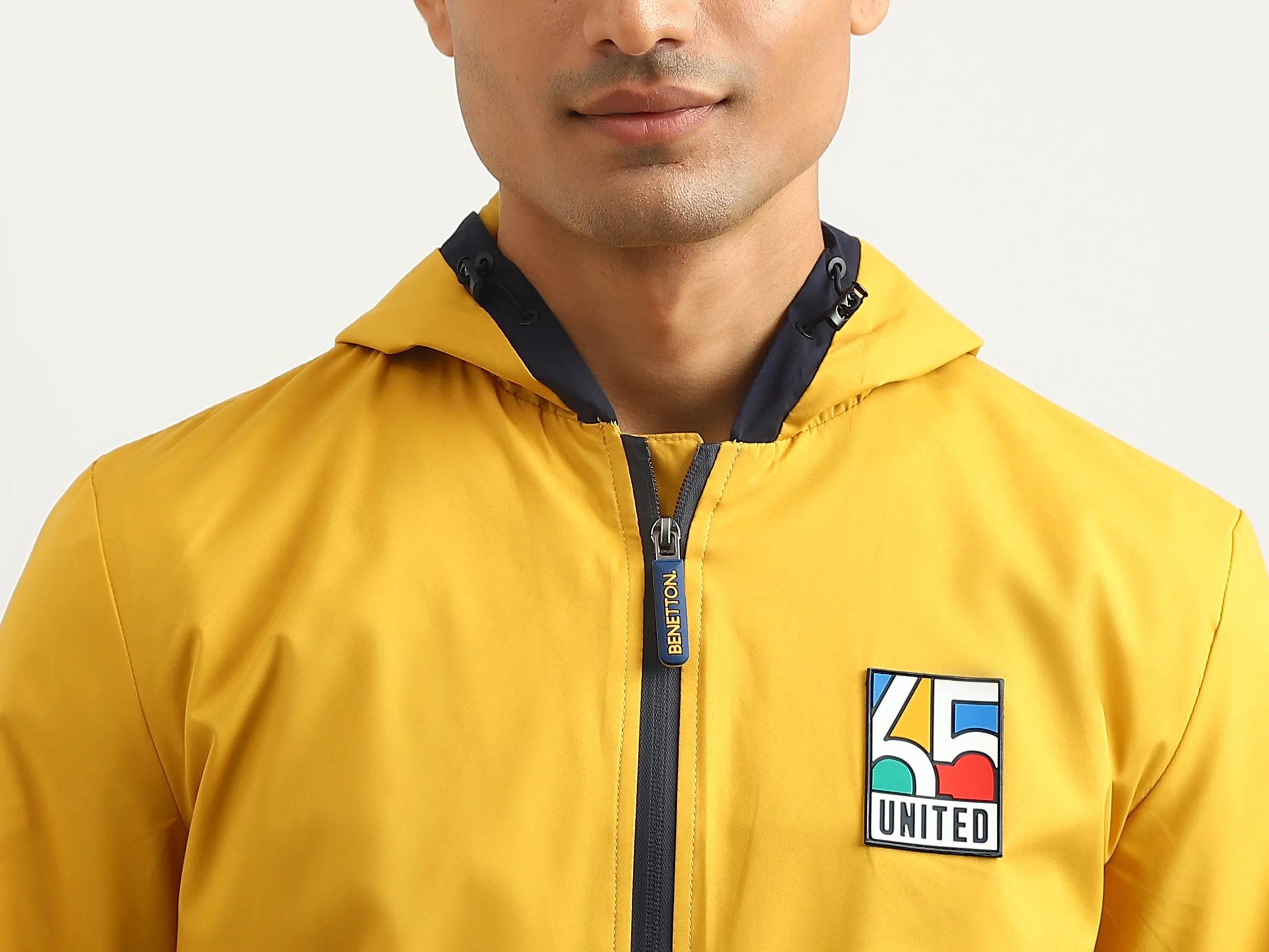Men Solid Hooded Jacket