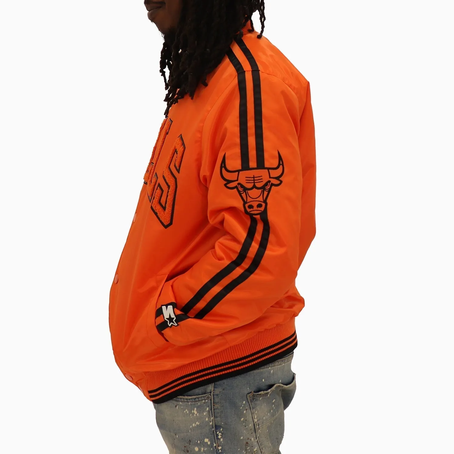 Men's Chicago Bulls NBA Varsity Satin Jacket