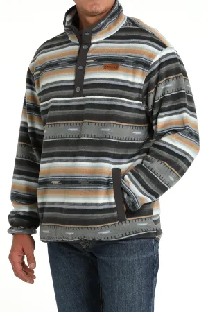 MENS CHROME PRINT 1/4 SNAP FLEECE PULLOVER