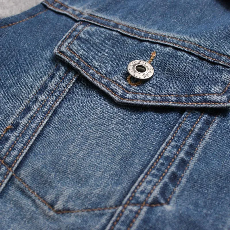 Men's Denim And Fleece Hoodie