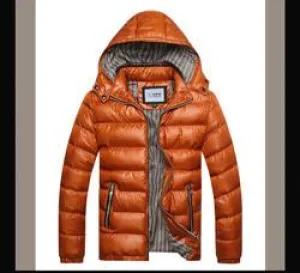 Men's Down Parka Hooded Jacket Up To 3XL