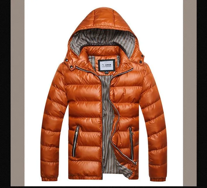 Men's Down Parka Hooded Jacket Up To 3XL