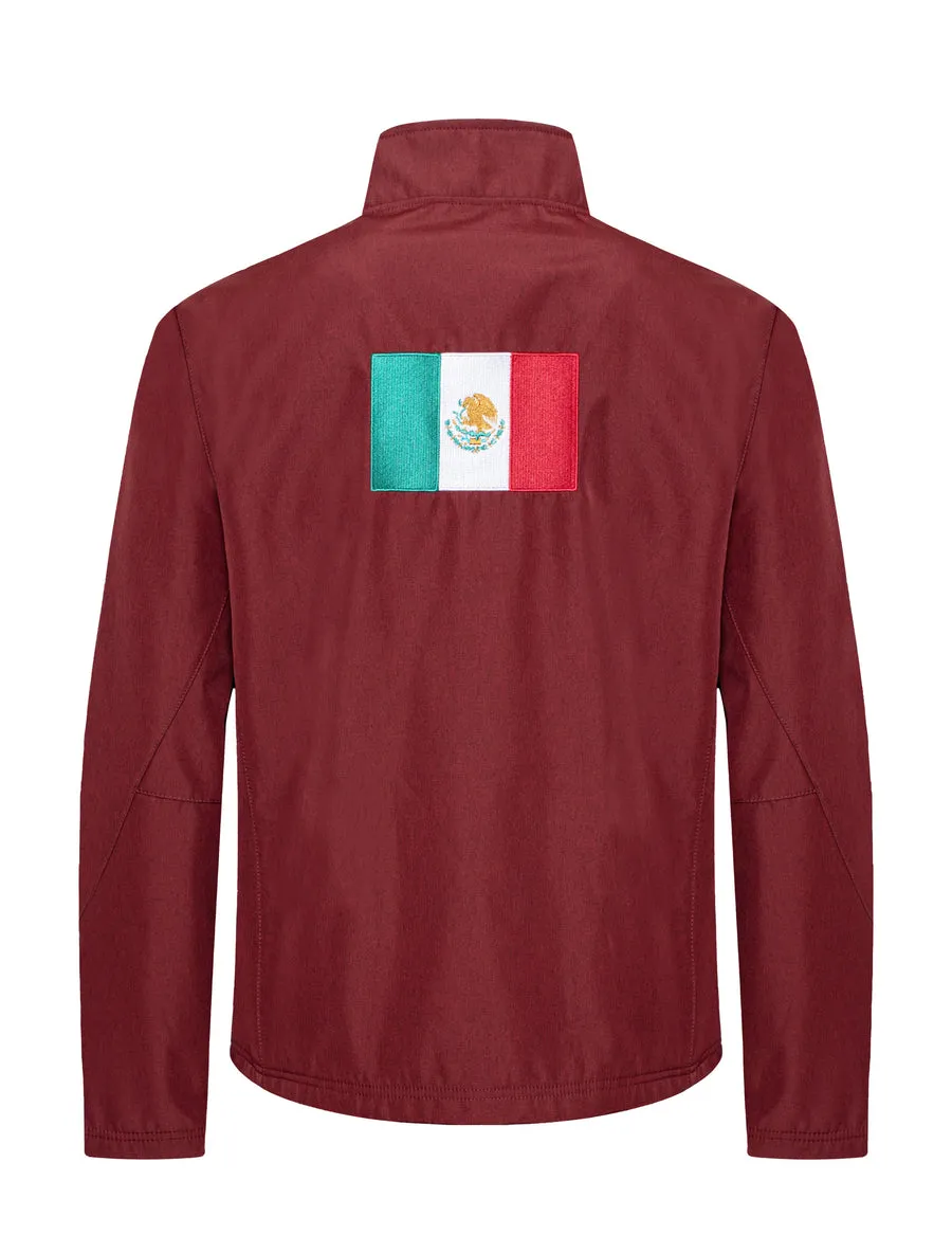 Men's Soft Shell Bonded Jacket-NJ650-EMB-MEX-BURG-BLACK