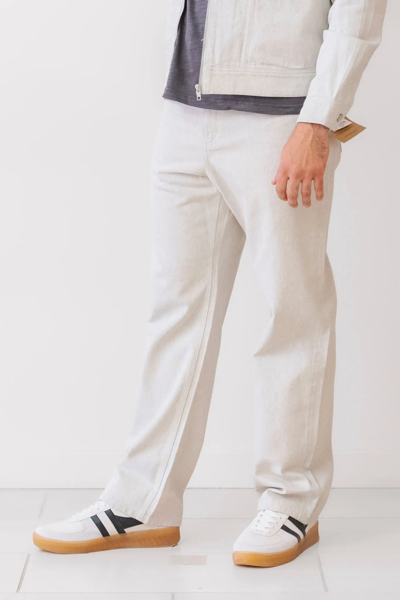 MIND BRIDGE Twill Denim Zip-Up