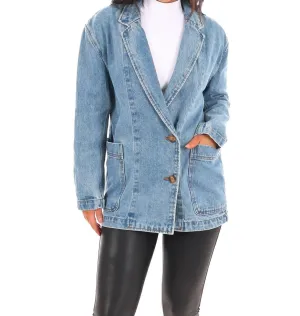 Miou Muse - Oversized Denim Blazer