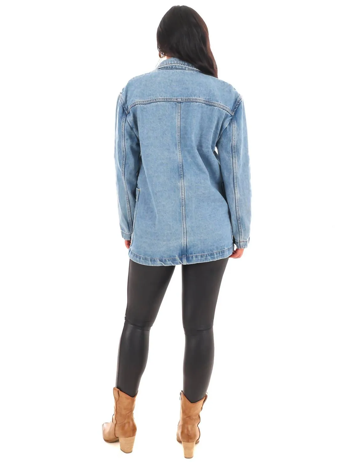 Miou Muse - Oversized Denim Blazer