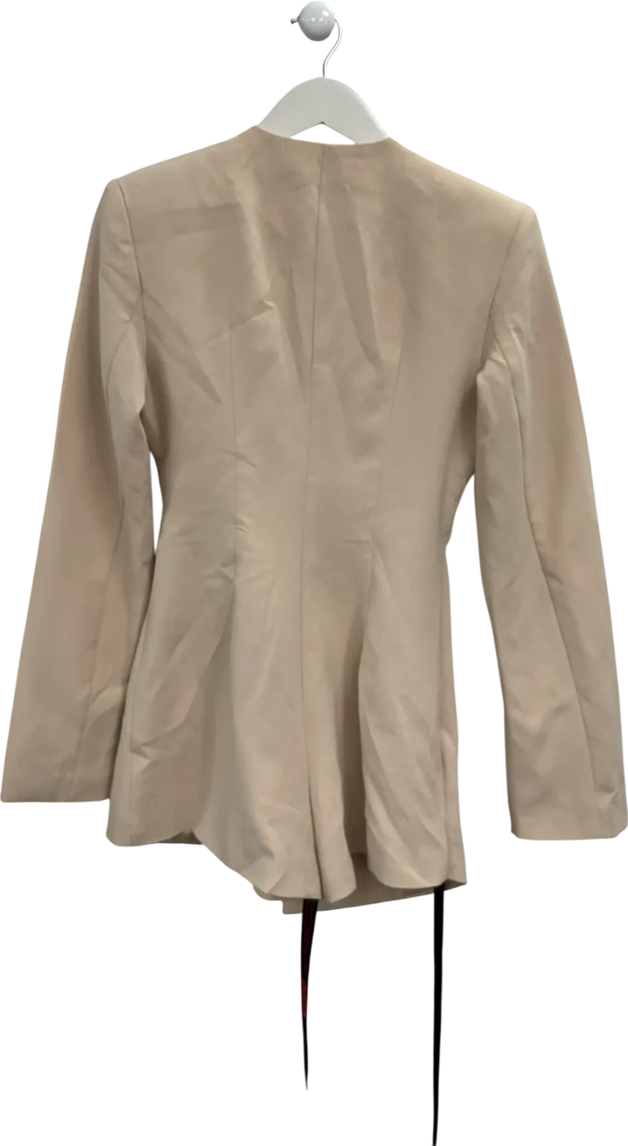 Misspap Nude Asymmetric Blazer Overlay Playsuit UK 6