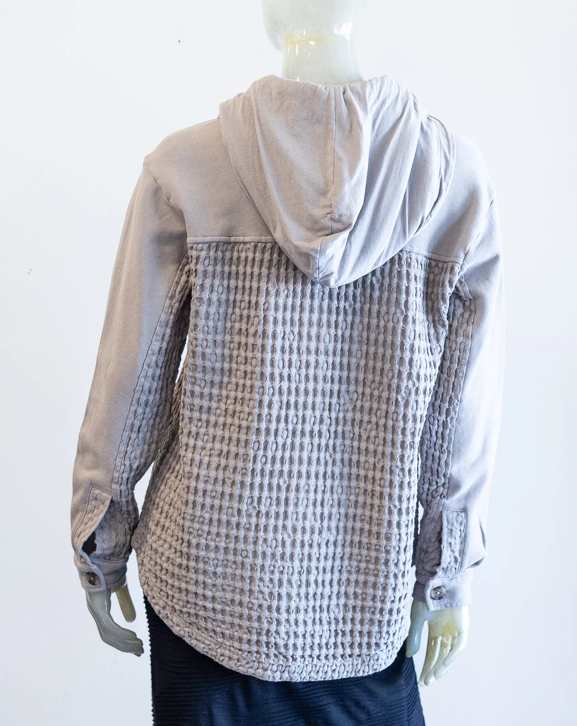 Mododoc Taupe Hooded Cotton Jacket