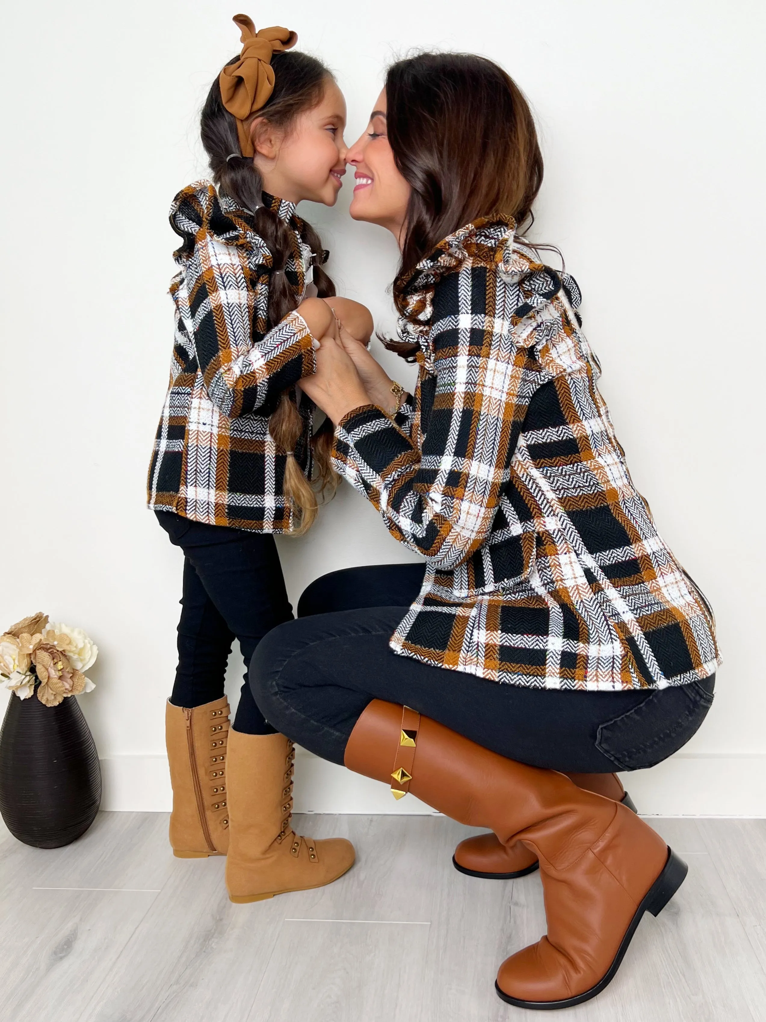 mommy-and-me-plaid-ruffled-bomber-jacket