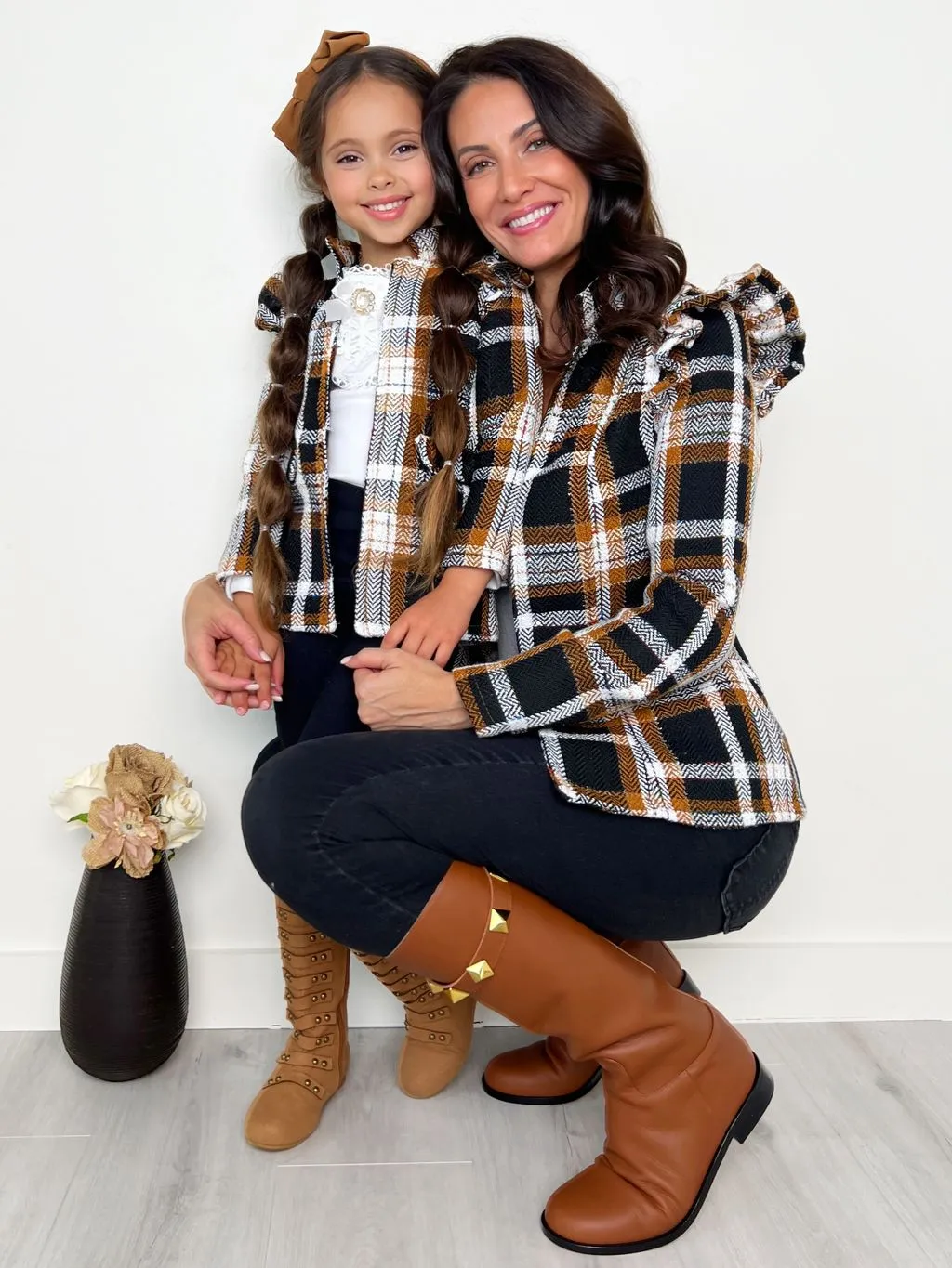 mommy-and-me-plaid-ruffled-bomber-jacket