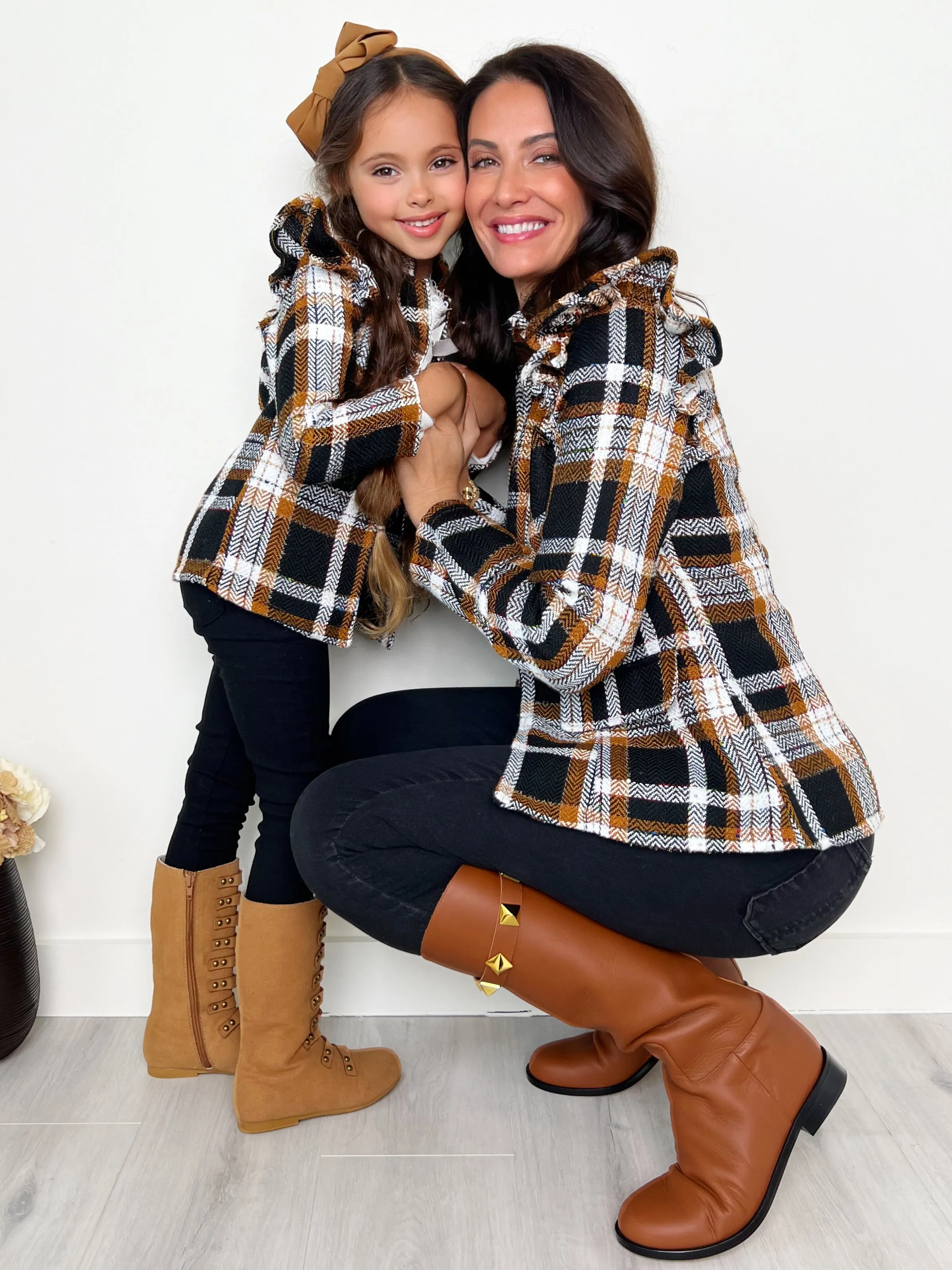 mommy-and-me-plaid-ruffled-bomber-jacket