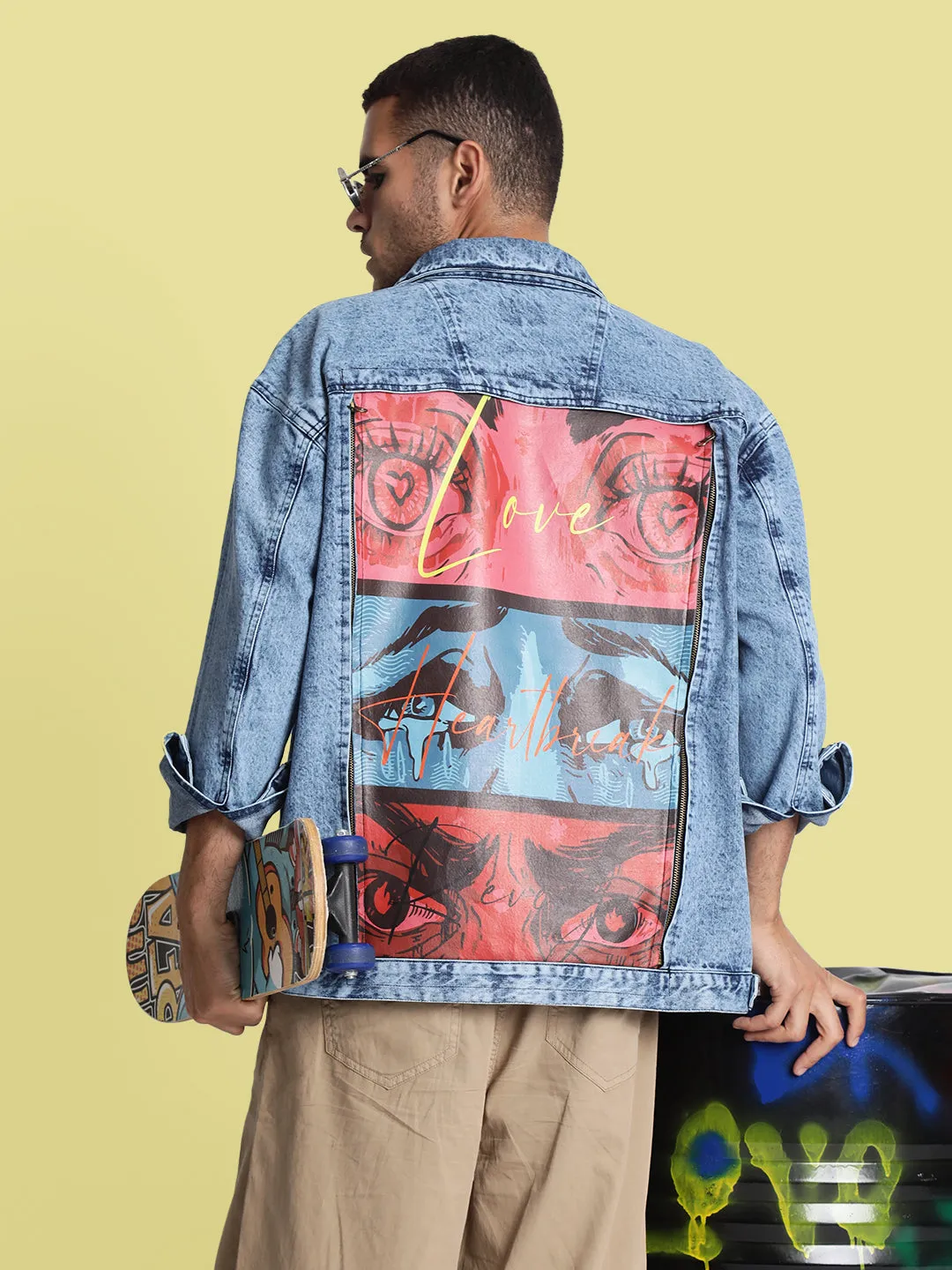 Mood Switch Printed Denim patch for Jackets