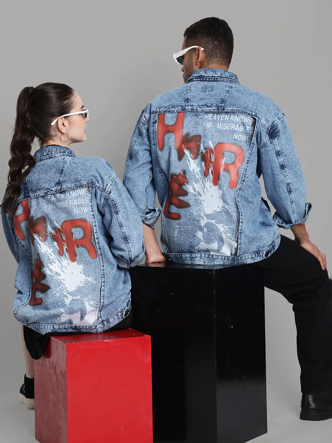 Mood Switch Printed Denim patch for Jackets