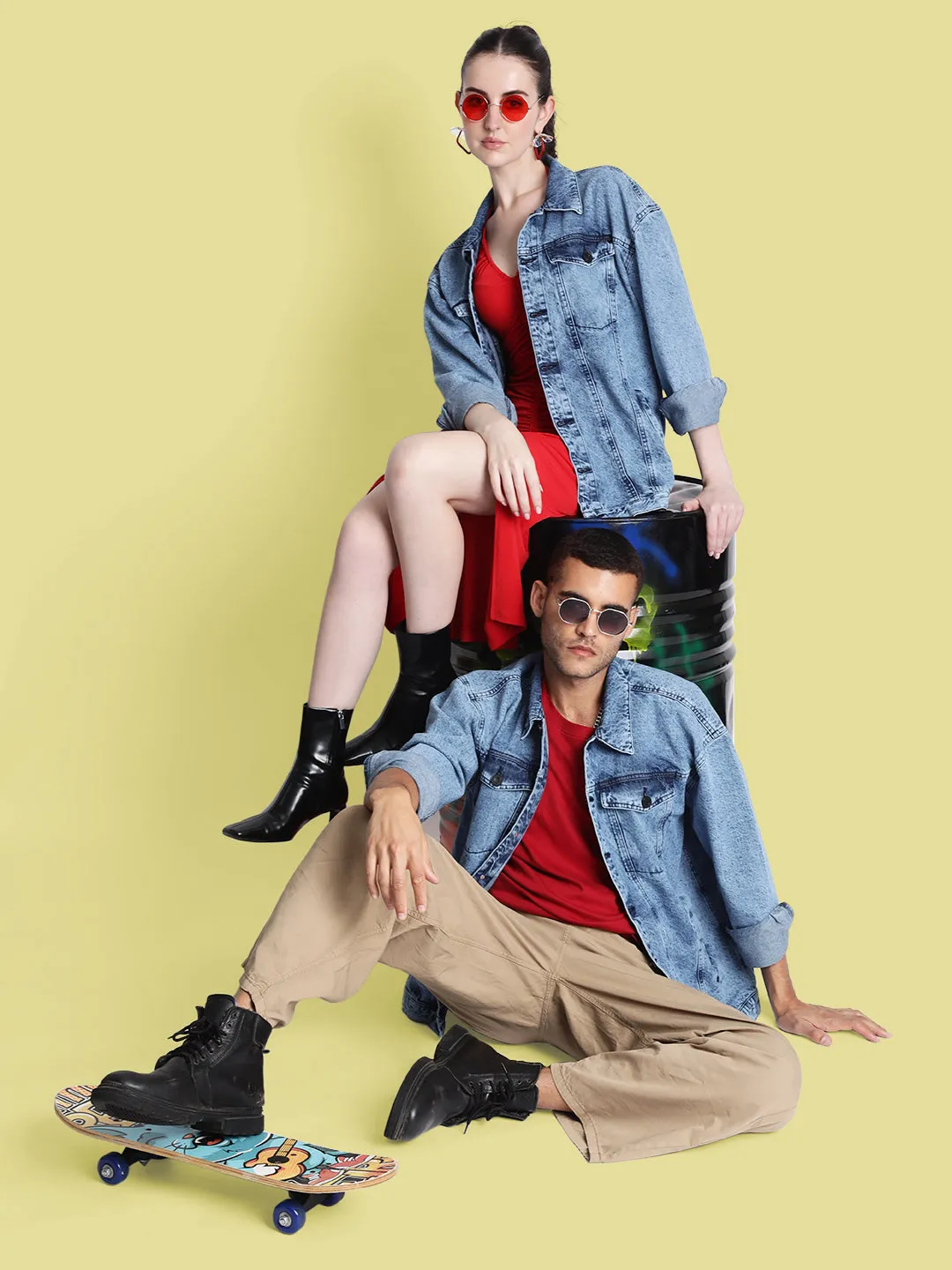 Mood Switch Printed Denim patch for Jackets