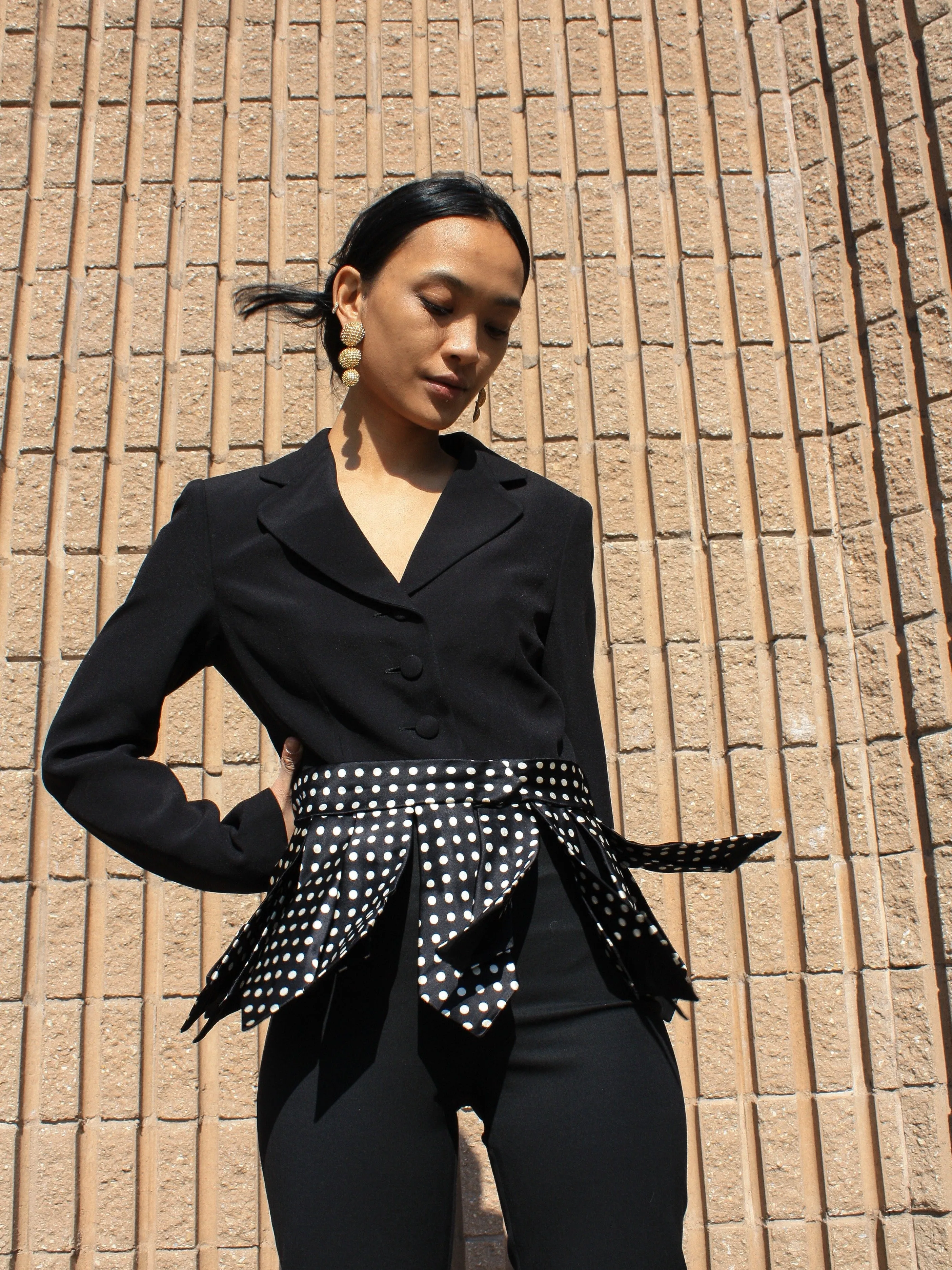 Moschino Silk Tie Blazer