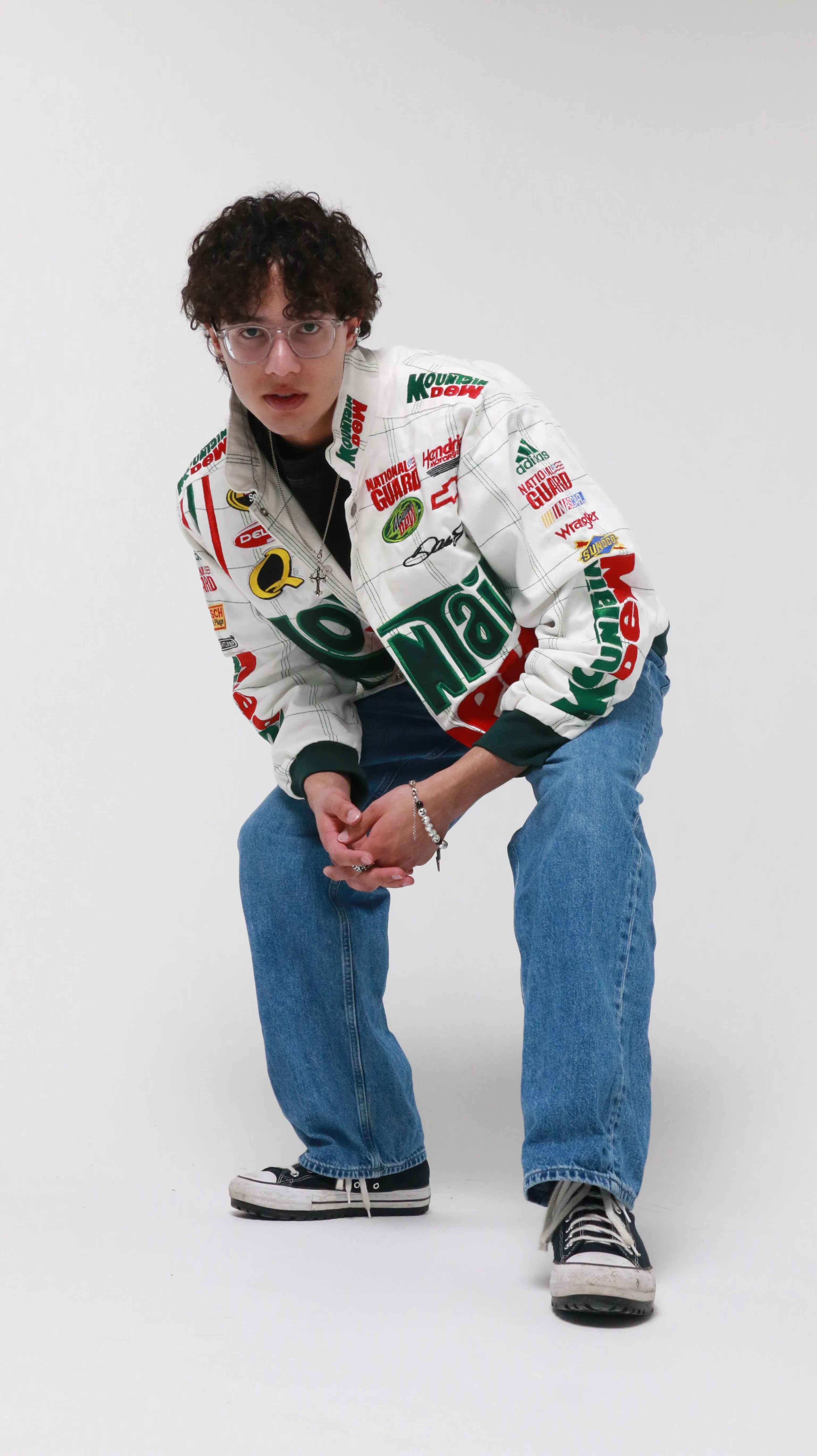 MOUNTAIN DEW - WHITE - Vintage (Dale Earnhardt) Nascar Jacket