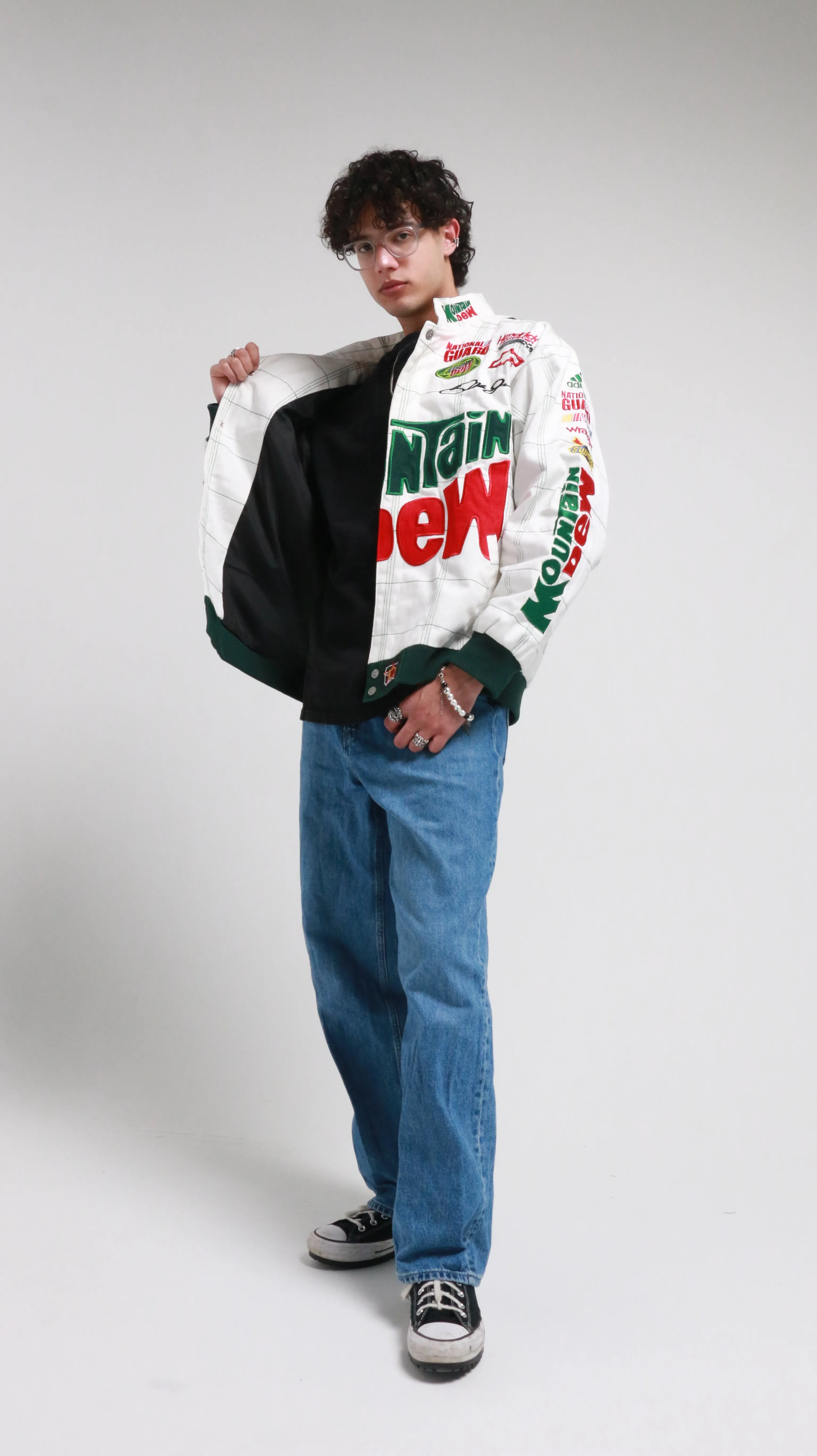 MOUNTAIN DEW - WHITE - Vintage (Dale Earnhardt) Nascar Jacket