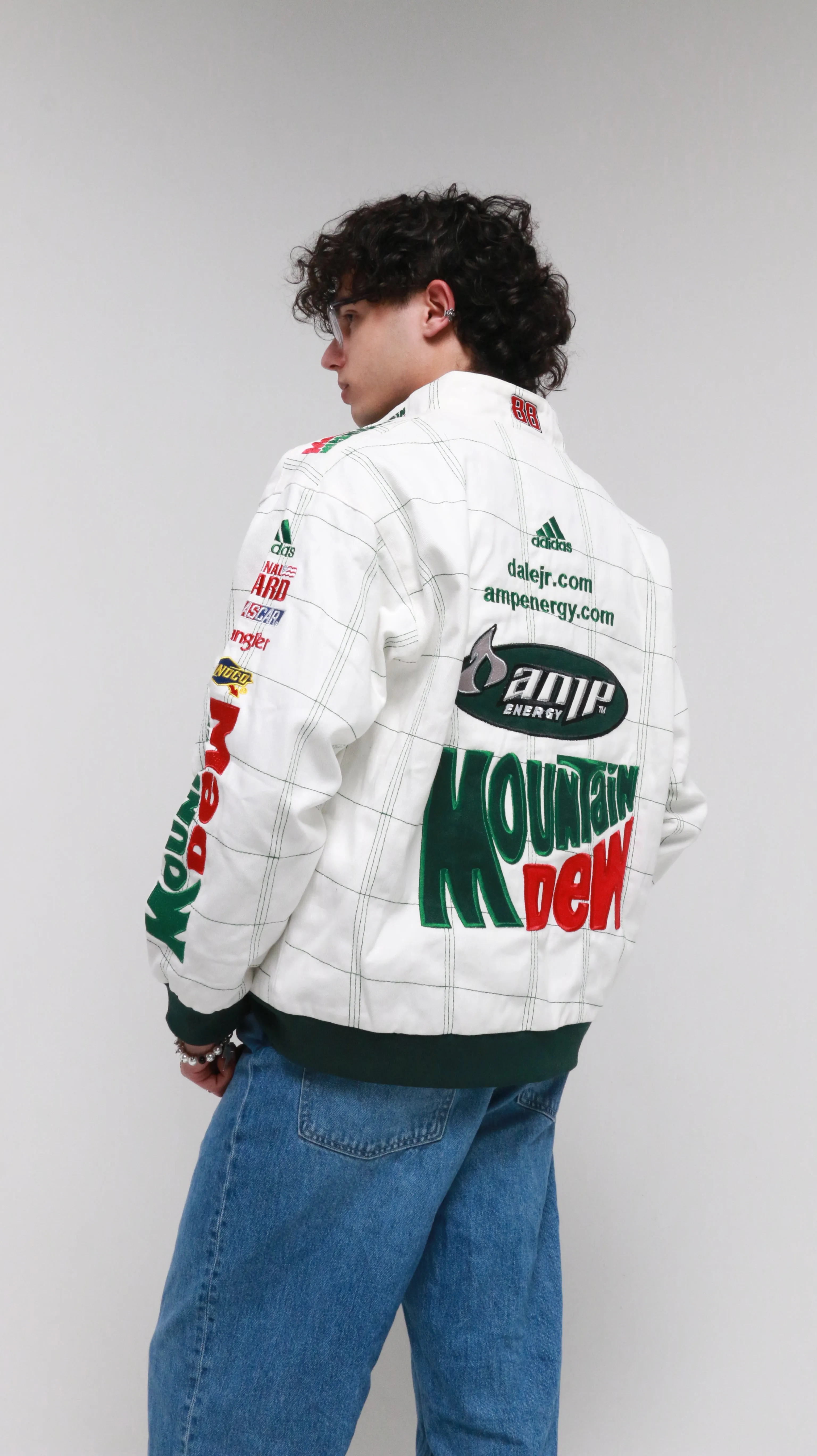 MOUNTAIN DEW - WHITE - Vintage (Dale Earnhardt) Nascar Jacket